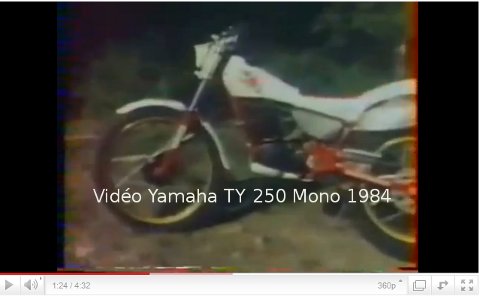Vidéo TY 250 Mono 1984